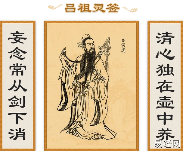 吕祖灵签第九十七签：古人范仲淹卖字