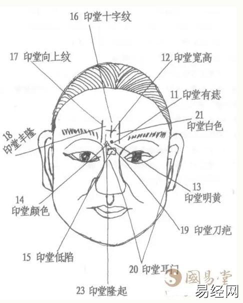  面相学相印堂绝招分解