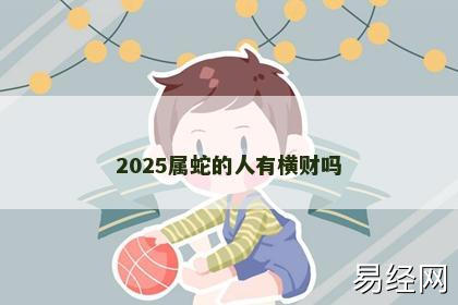 2025属蛇的人有横财吗