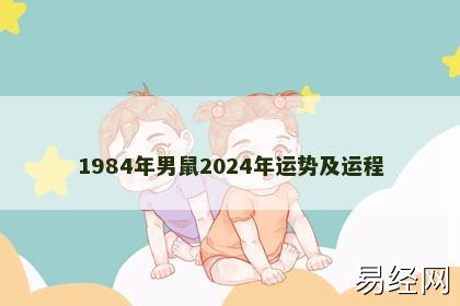 1984年男鼠2024年运势及运程