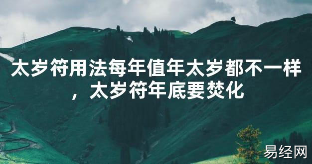 【2024太岁知识】太岁符用法每年值年太岁都不一样，太岁符年底要焚化,最新太岁