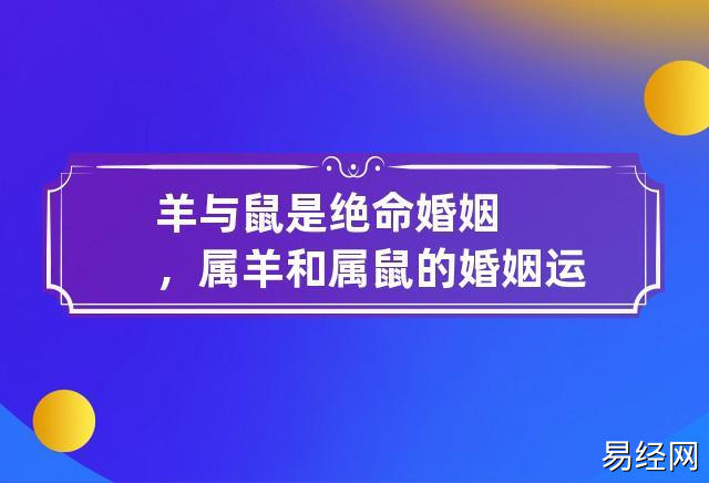 羊与鼠是绝命婚姻,属羊和属鼠的婚姻运如何