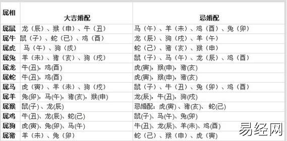 最全的12生肖婚配表你跟谁更配