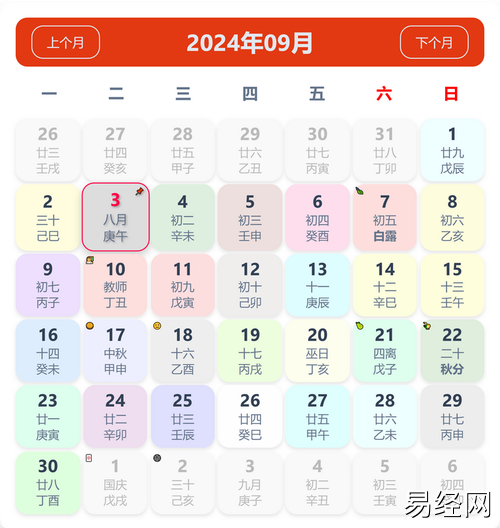 今日十二生肖运势播报2024年9月3日