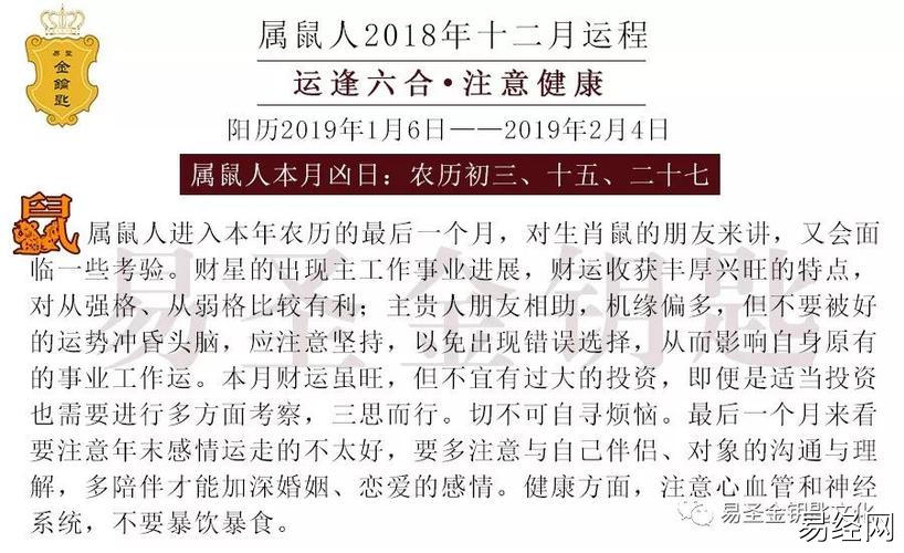 易圣金钥匙十二生肖2023年农历十二月运程详细版