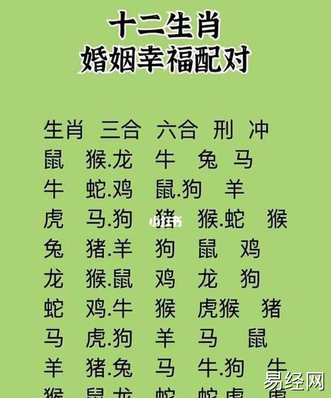 十二生肖配对姻缘合婚表,12属相婚姻匹配表图2