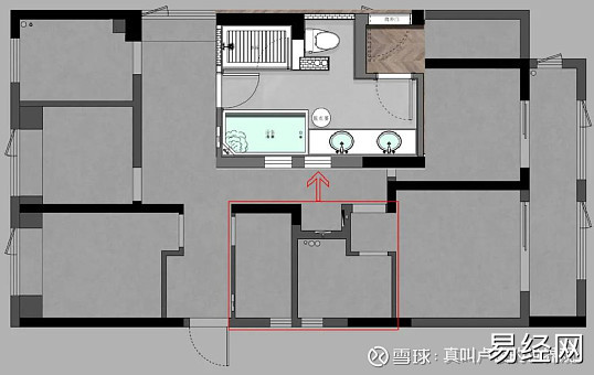 万科白马花园90平小三房，做成小三房的户型