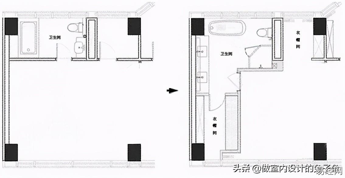 卫生间门对着餐厅是较常见到的“不被喜欢”的户型之一