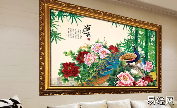 客厅风水挂什么画好手工刺绣画客厅山水画聚宝盆