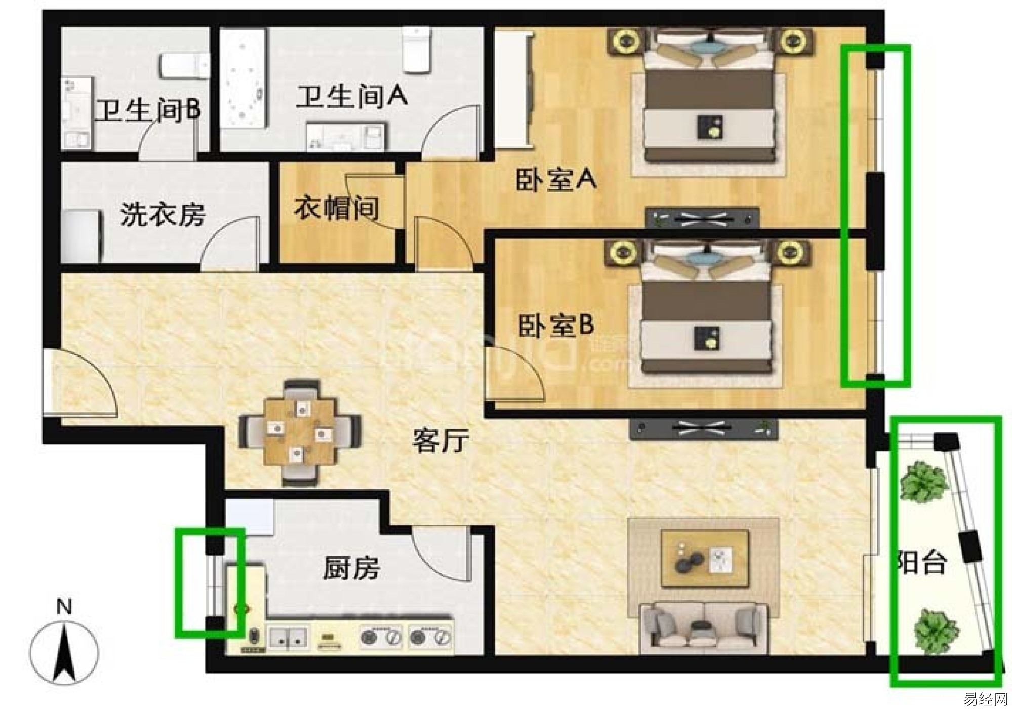 卧室和客厅能换吗客厅与次卧互换只要得当就没有风水影响