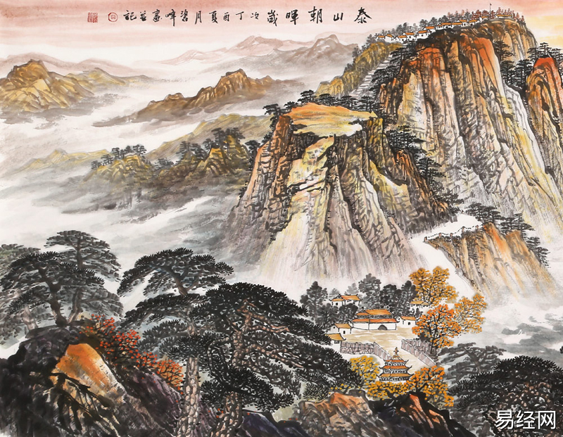 办公室山水画之迎客水画：喜迎八方来客国画迎客