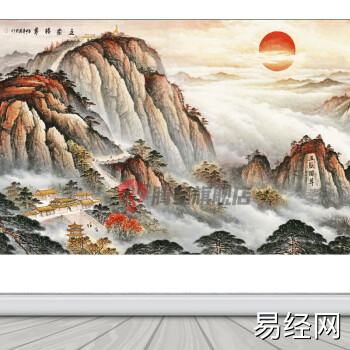 办公室山水画之迎客水画：喜迎八方来客国画迎客