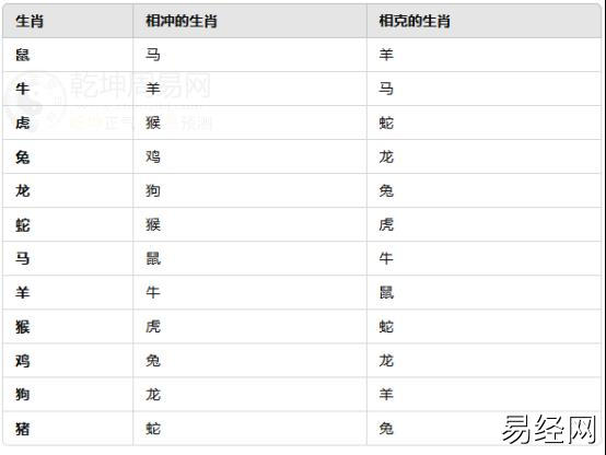 生肖相冲真的不能在一起吗 十二生肖相冲相克对照表