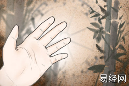 在结婚而富有的婚姻线的手相