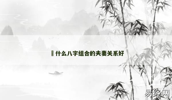 什么八字组合的夫妻关系好