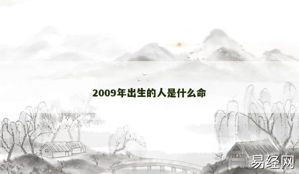 2009年出生的人是什么命