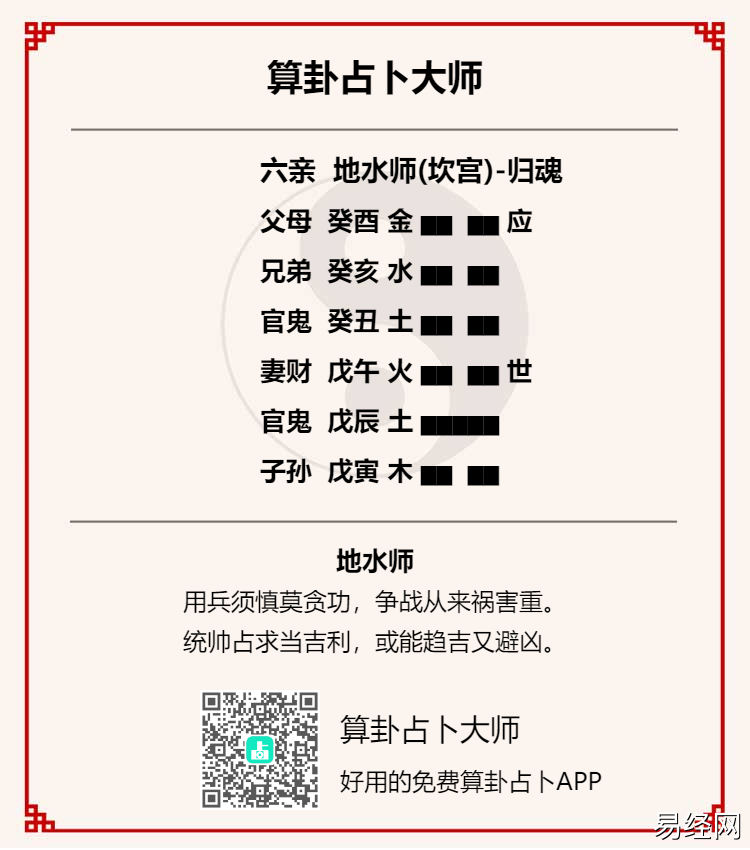 地水师卦测经营求财详解,六爻地水师卦占投资经营、求财生意解卦插图 地水师卦测经营求财详解,六爻地水师卦占投资经营、求财生意解卦插图