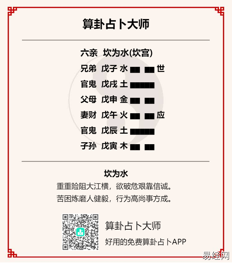 坎为水卦测感情详解,坎卦测婚姻感情结果好吗?插图 坎为水卦测感情详解,坎卦测婚姻感情结果好吗?插图