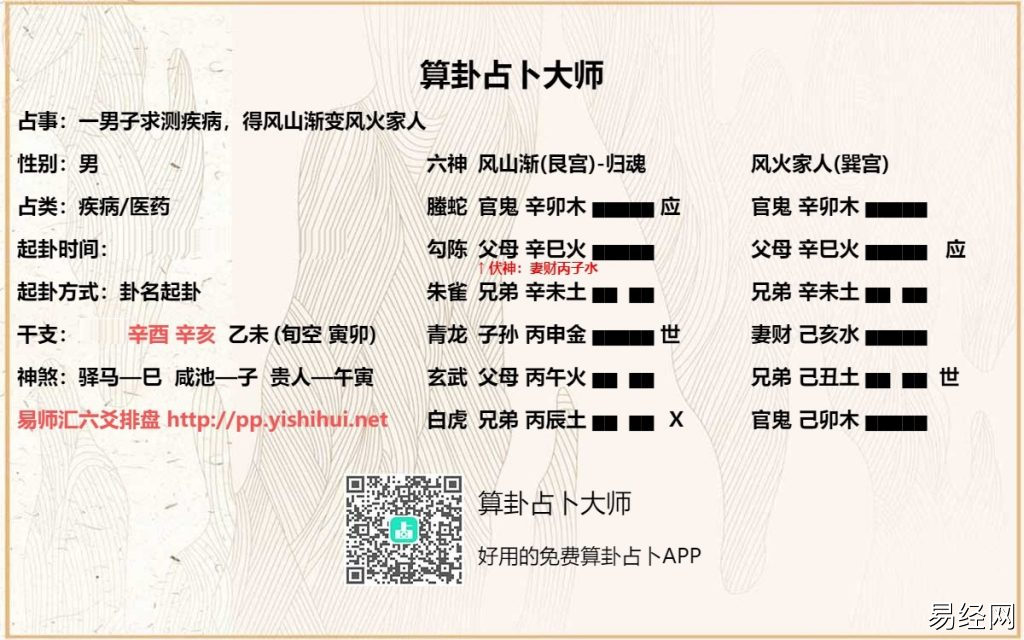 六爻疾病预测总结，六爻测疾病卦例详解插图2