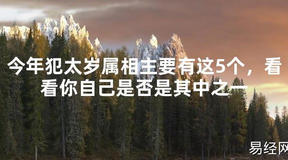 【2024太岁知识】今年犯太岁属相主要有这5个，看看你自己是否是其中之一,最新太岁