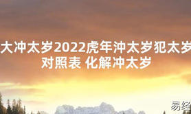 【太岁知识】大冲太岁2024虎年沖太岁犯太岁对照表 化解冲太岁,最新太岁