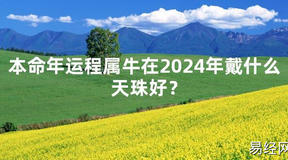 2024最新本命年运程属牛在2024年戴什么天珠好？【化解太岁】