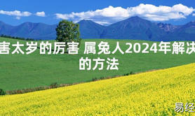 2024最新害太岁的厉害 属兔人2024年解决的方法【化解太岁】