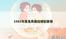 【属兔】1963年属兔男最佳婚配属相,2024生肖兔