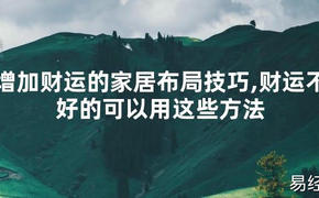 【2024最新风水】增加财运的家居布局技巧,财运不好的可以用这些方法【好运风水】