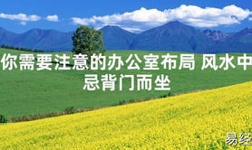 2024最新风水,你需要注意的办公室布局 风水中忌背门而坐【易经风水好运】