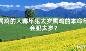 2024最新属鸡的人哪年犯太岁属鸡的本命年会犯太岁？【化解太岁】