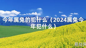 2024最新今年属兔的犯什么（2024属兔今年犯什么）【化解太岁】